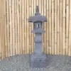 Product image 3 of the product “Japanese style Garden Lantern, made from Andesit Stone. Multipart. 90 cm Height, Roof is 30 cm width. ”